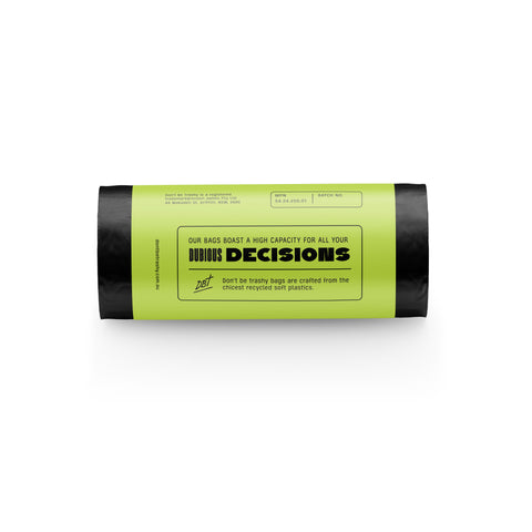 54L Black Recycled Garbage Bags