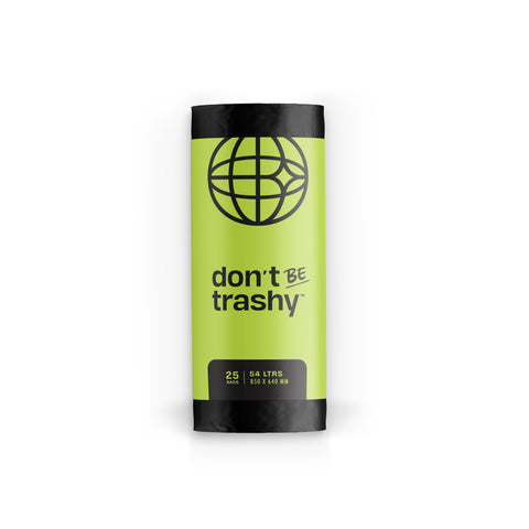 54L Black Recycled Garbage Bags